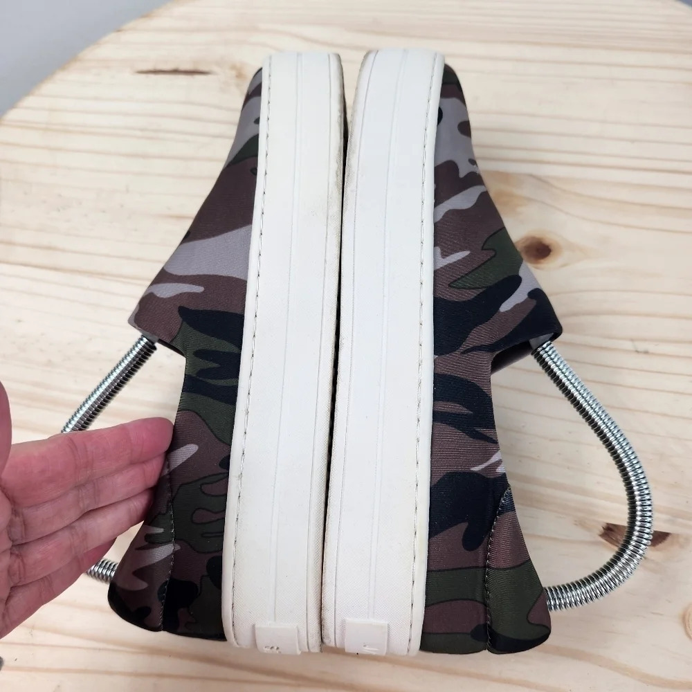 J/ Slides Harlow Slip-on Platform Sneaker In Green Camo Lycra. Platform Size 7.5 - Picture 9 of 12